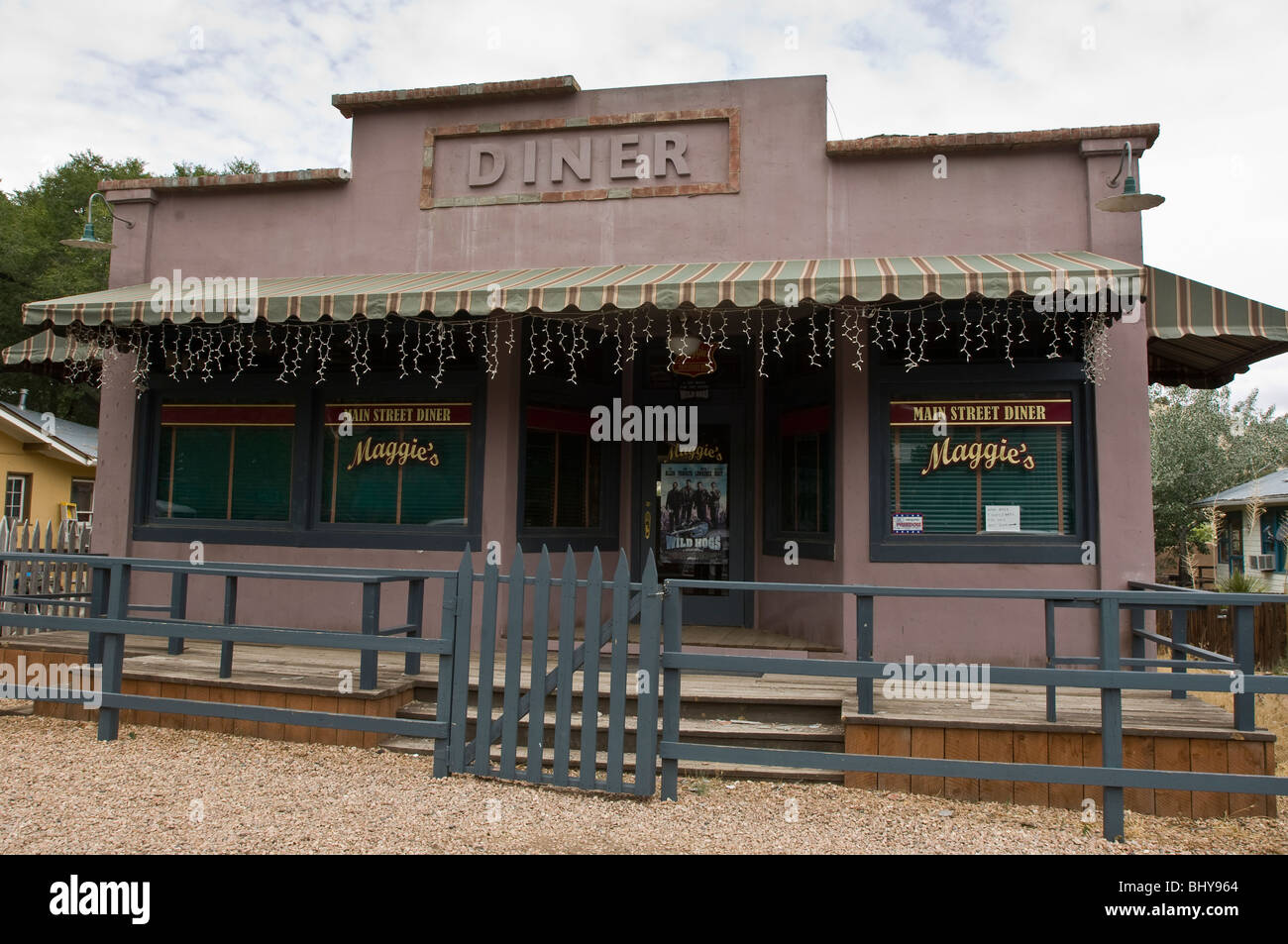 Maggie's Main Street Diner Madrid, New Mexico. Stockfoto