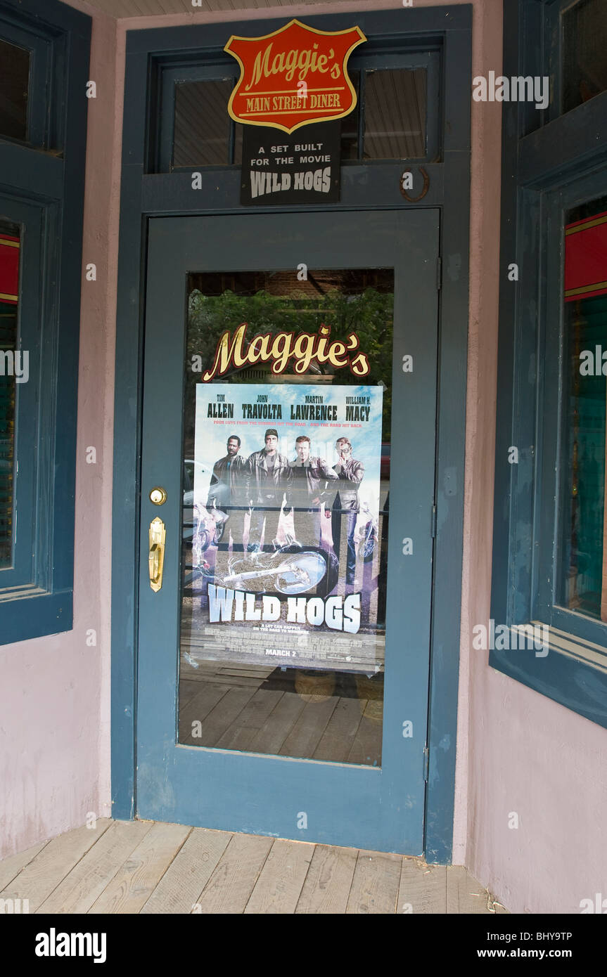 Maggie's Main Street Diner Madrid, New Mexico. Stockfoto