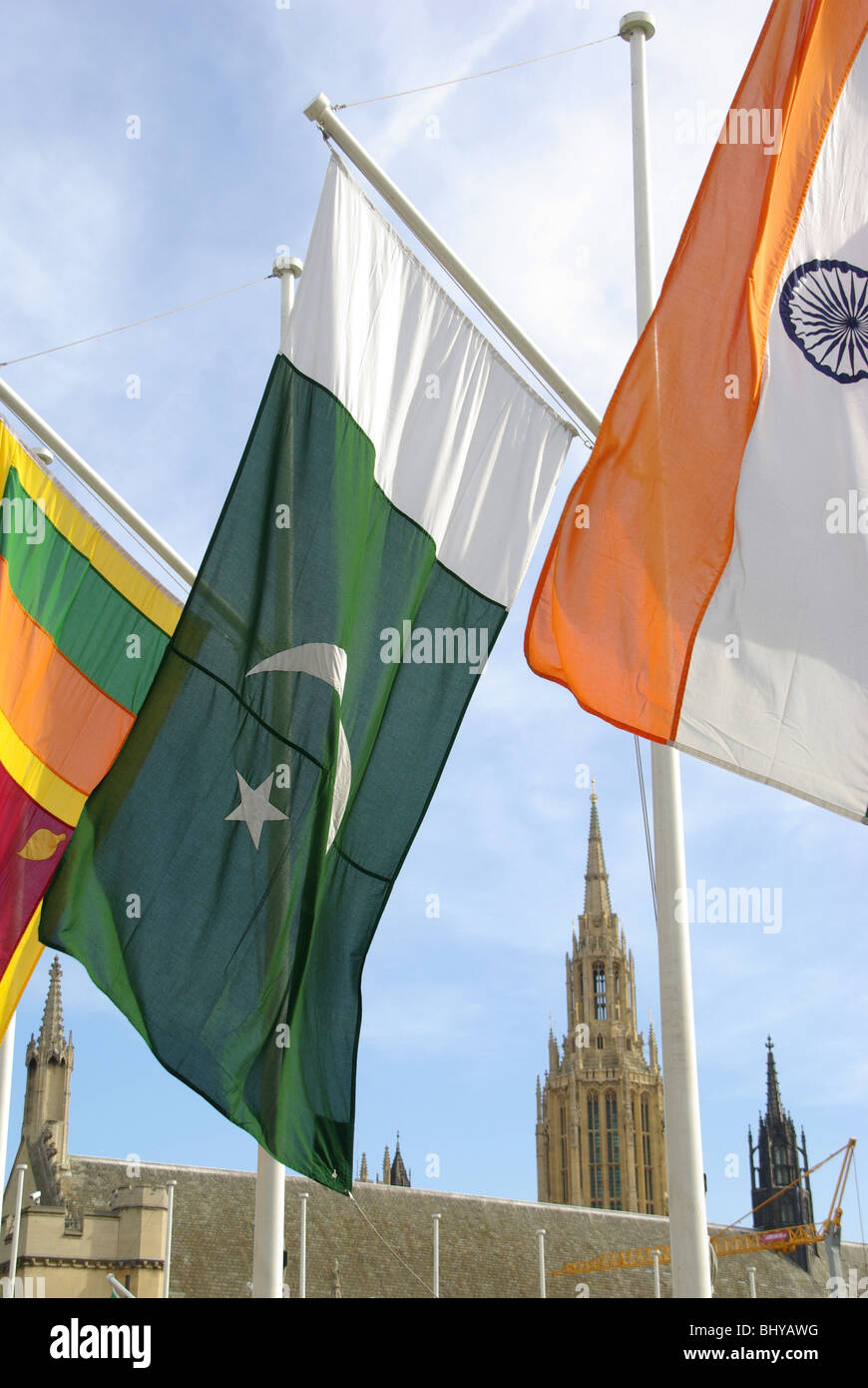 Pakistan National Flagge London England Großbritannien Stockfoto