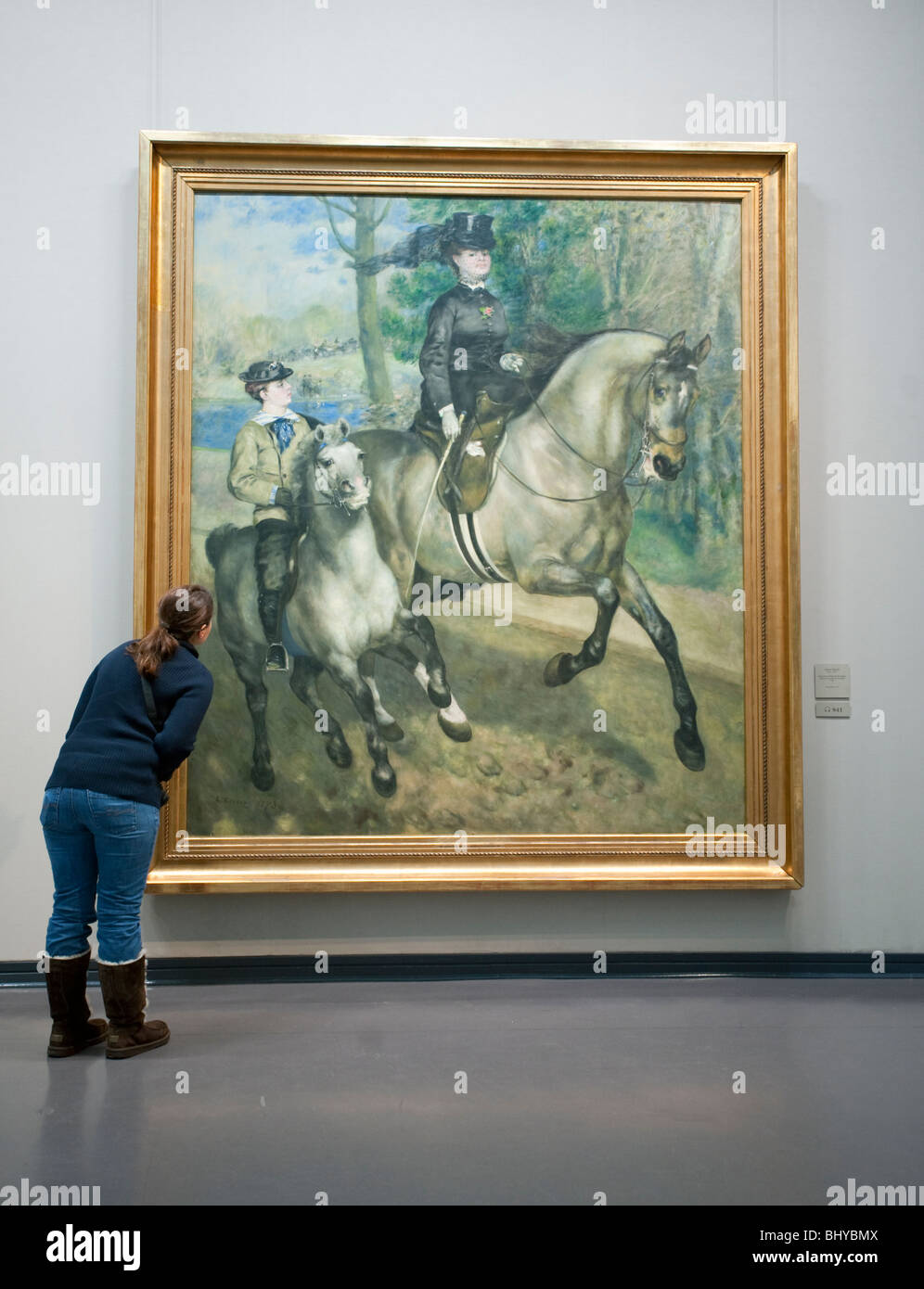 Malerei, Reiten im Bois De Boulogne von Auguste Renoir in Kunsthalle Kunstmuseum in Hamburg Deutschland Stockfoto