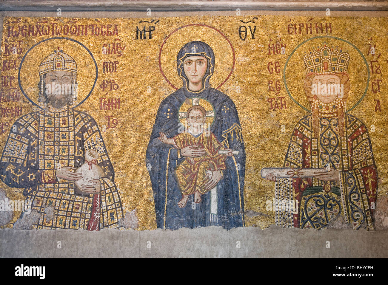 12. Jahrhundert Mosaik Panel an der Hagia Hagia Sophia Stockfoto