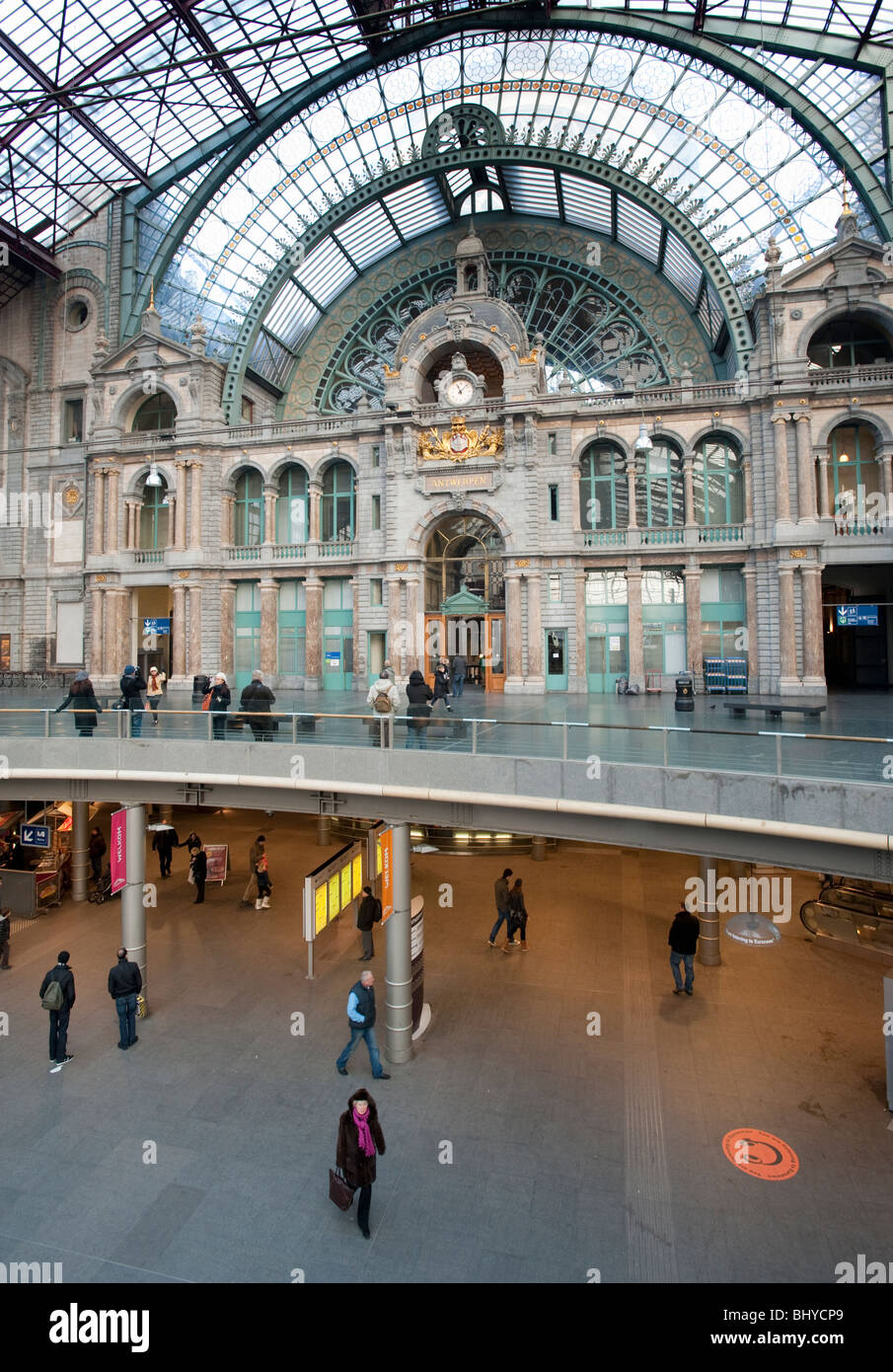 Hauptbahnhof Antwerpen in Belgien Stockfoto
