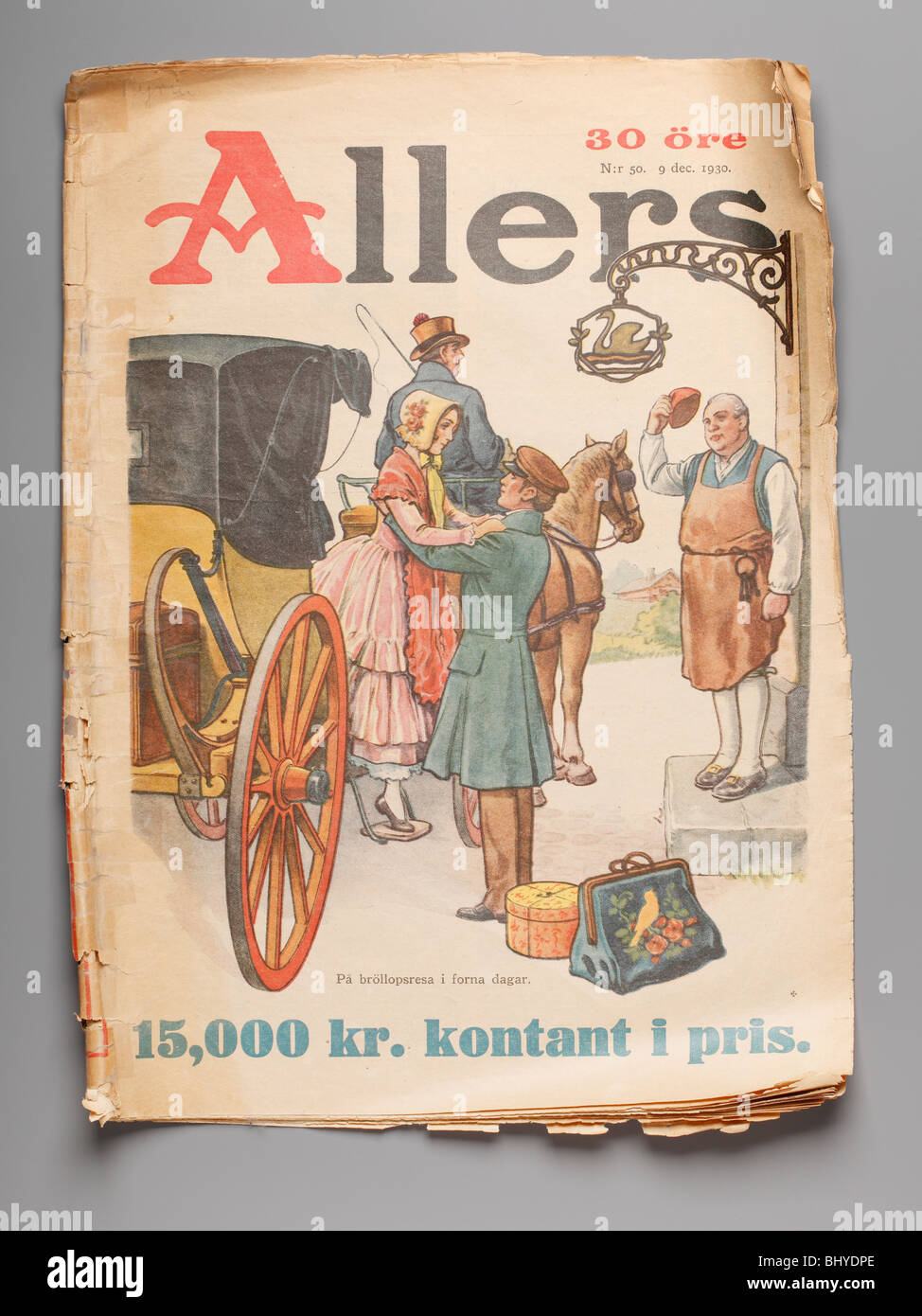 Schwedische Allers Magazin aus der 1930er Jahre. Stockfoto