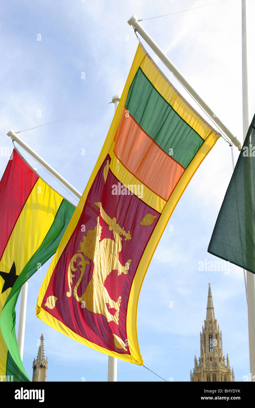 Sri Lanka Nationalflagge London England Großbritannien Stockfoto