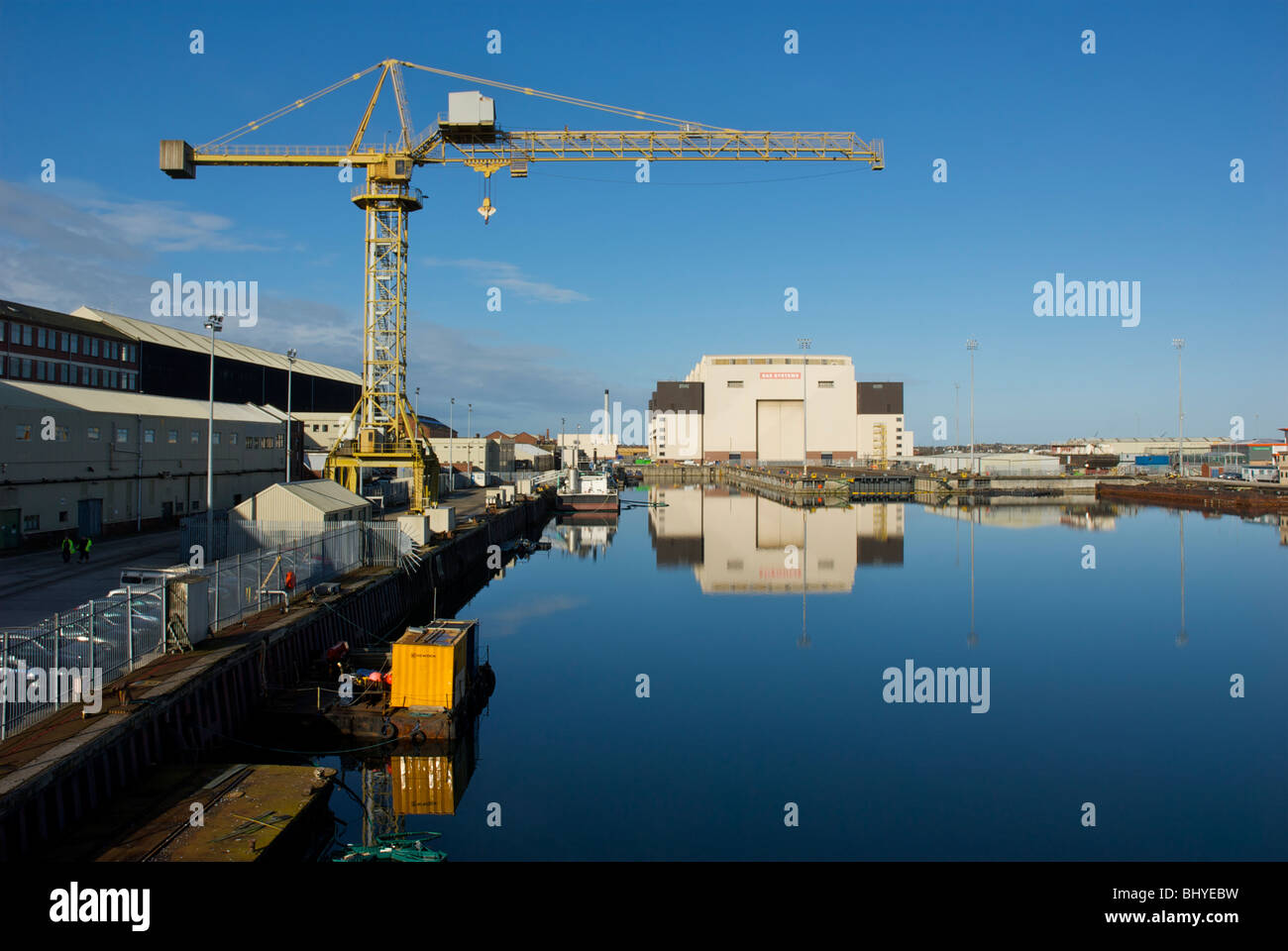 BAE Systems und Devonshire Dock, Furness, Cumbria, England UK Stockfoto