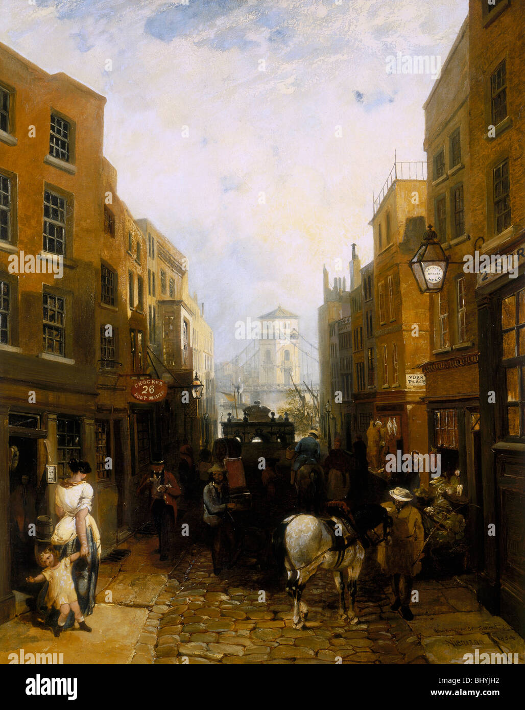 "Buckingham Street, Strang", 1854. Künstler: Edmund John Niemann Stockfoto