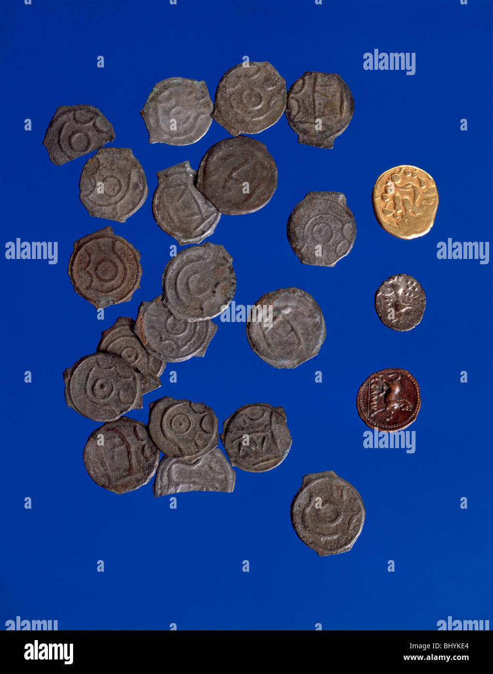 Eisenzeit Münzen, c50BC-c40 AD. Artist: Unbekannt Stockfoto