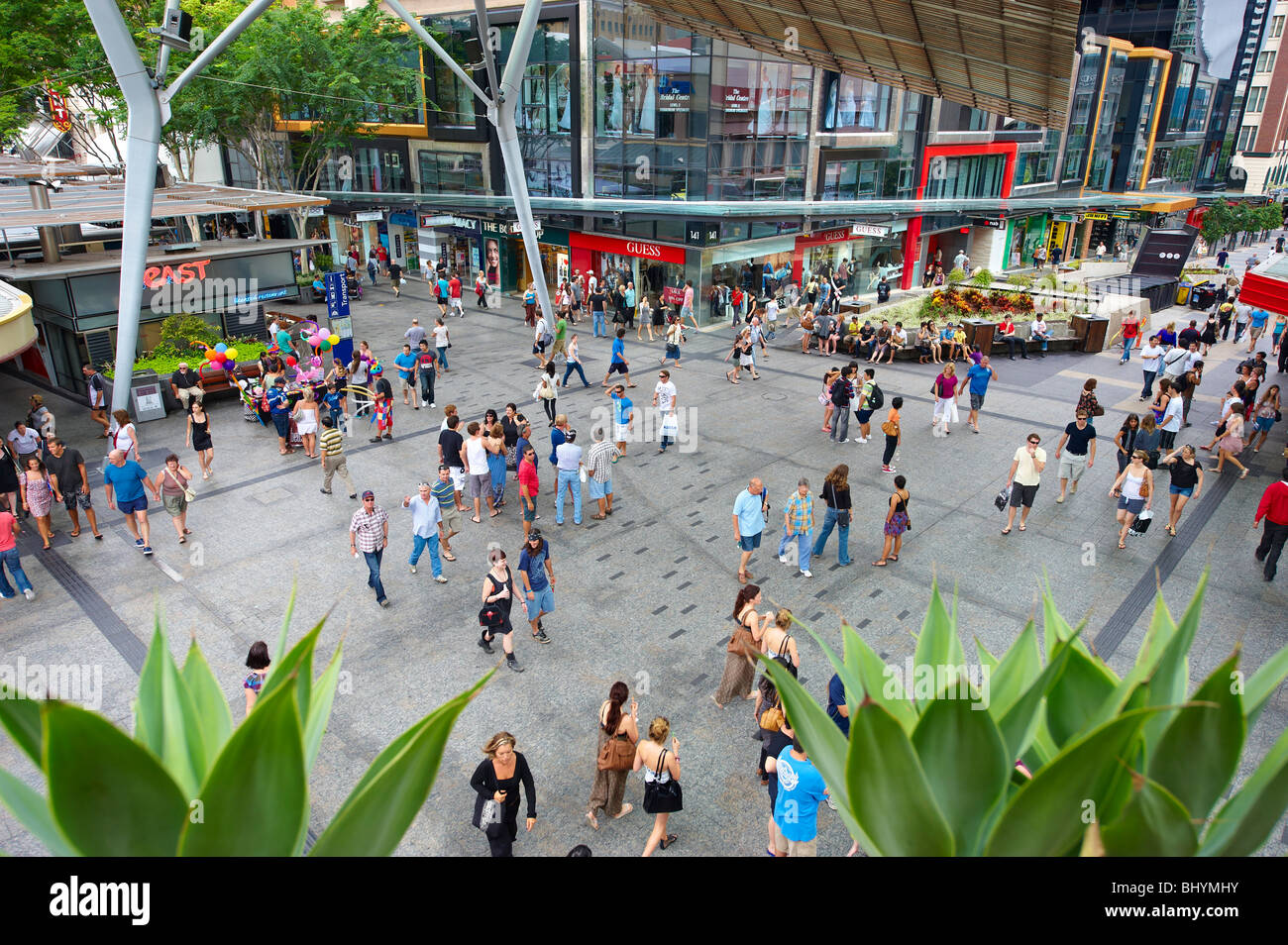 Queen Street Mall, Brisbane Australien Stockfoto