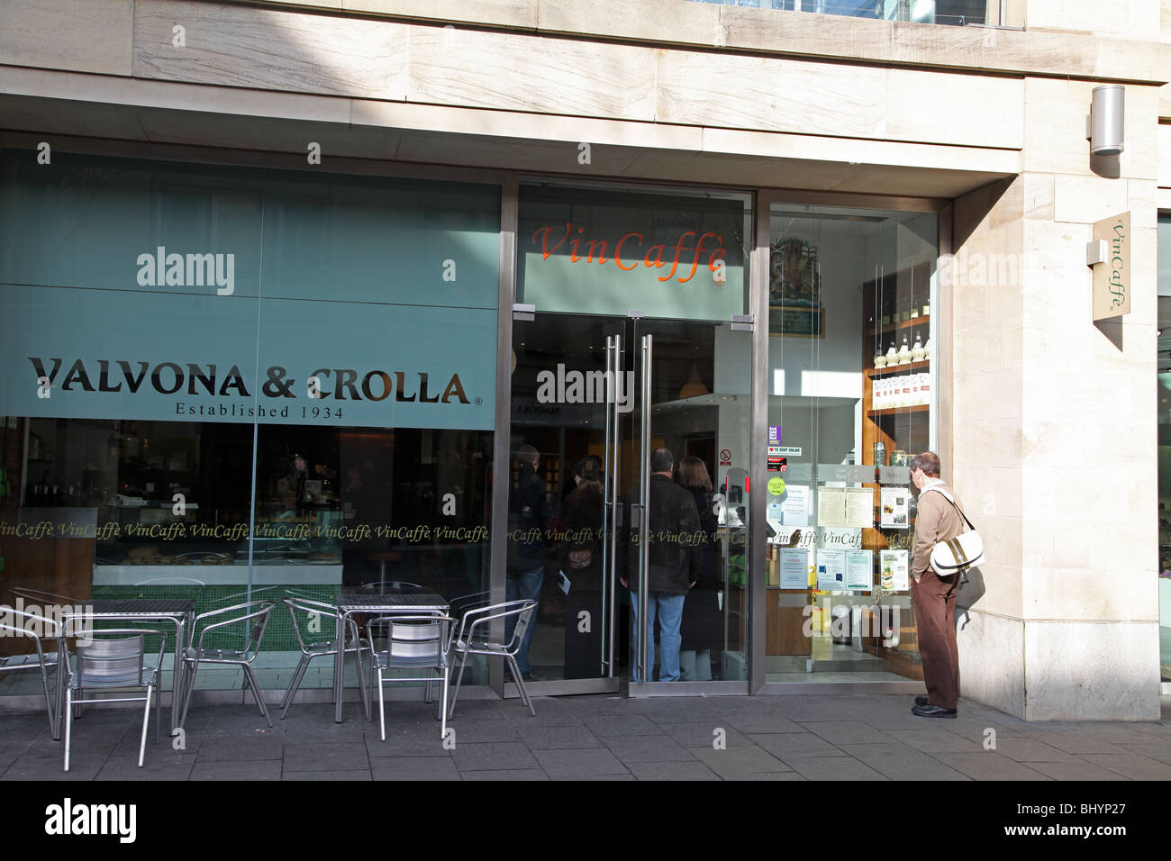 Valvona & Crolla Vin Caffe im Multrees Walk, Edinburgh Stockfoto