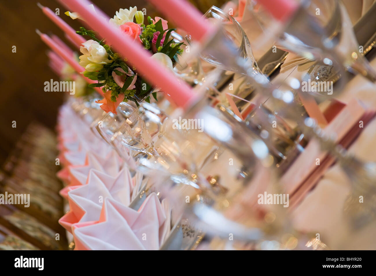 gedeckter Tisch Stockfoto