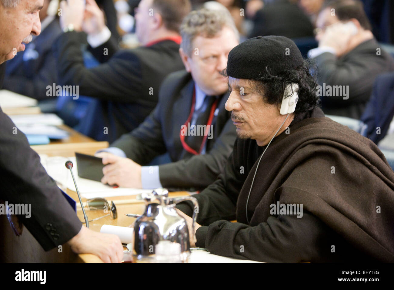 Muammar al-Gaddafi, Führer der Libyen (2009/11/16) Stockfoto
