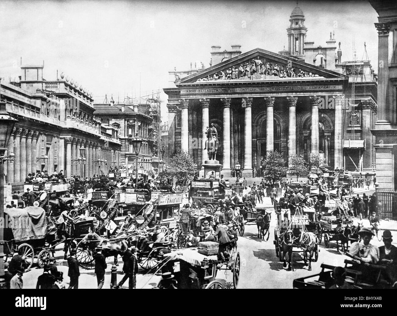 Der Royal Exchange, London, c 1900. Artist: Unbekannt Stockfoto