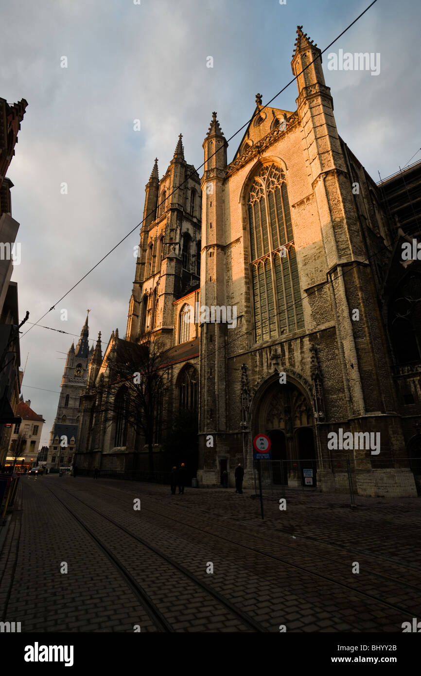 St. Bavo Cathedral in Gent, Provinz Ost-Flandern, Belgien Stockfoto