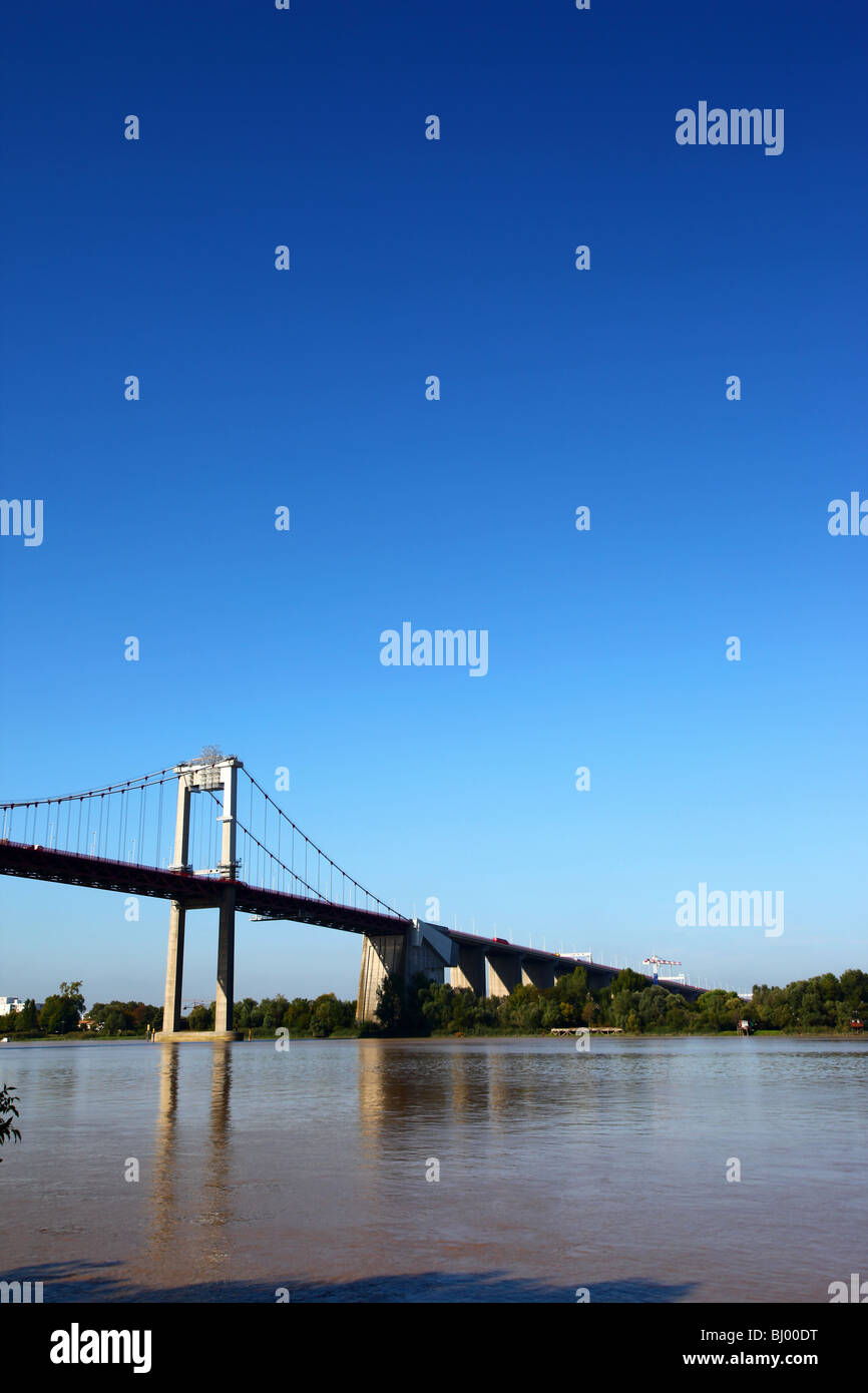 Bordeaux (33): Die Brücke "Pont d ' Aquitaine" Stockfoto