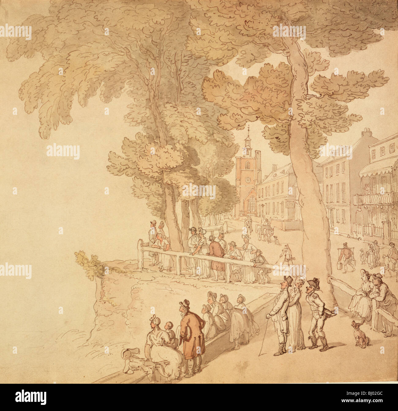Cheyne Walk, London, c Ende 18. / Anfang des 19. Jahrhunderts. Künstler: Thomas Rowlandson Stockfoto