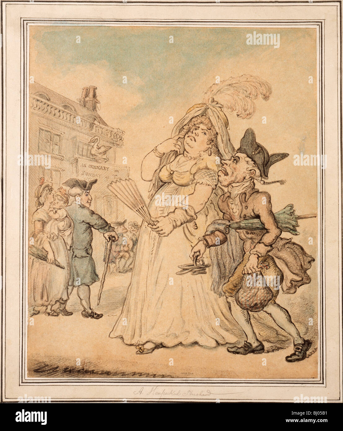 "Pantoffelhelden", Ende des 18. Anfang des 19. Jahrhunderts. Artist: Unbekannt Stockfoto