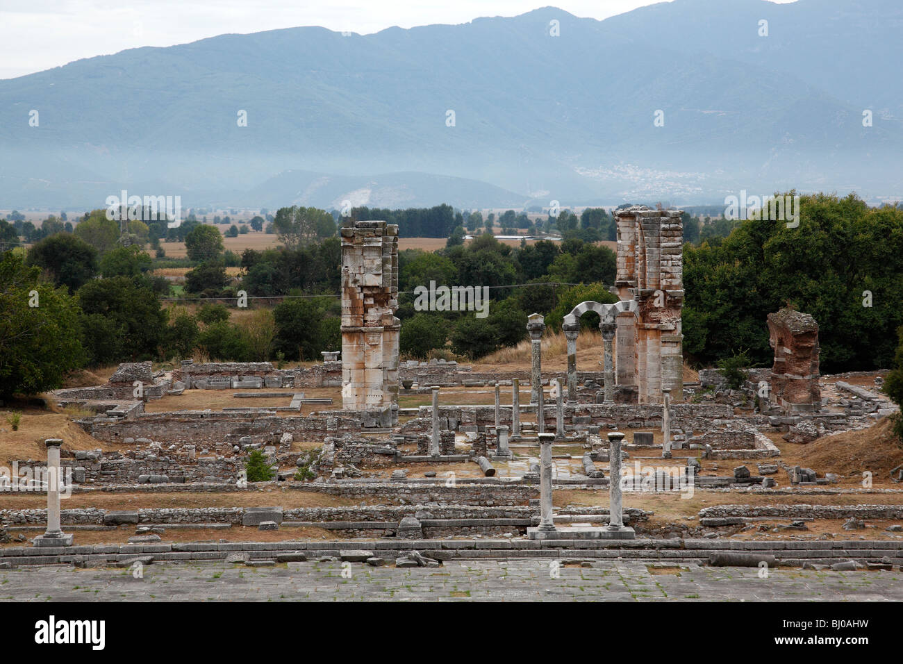 Antike Philippi, Ostmakedonien, Nordgriechenland, Sept. 2009 Stockfoto