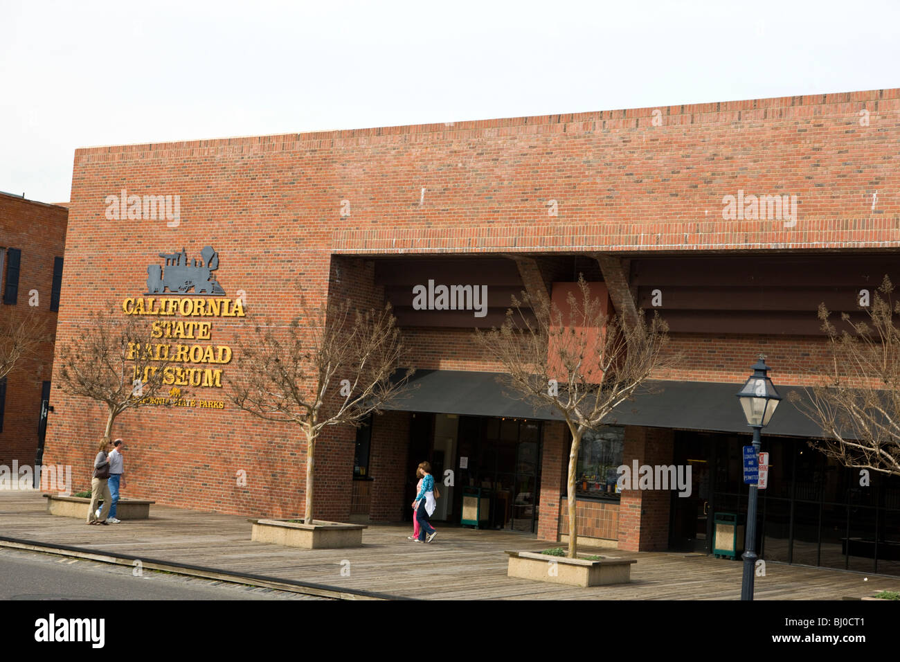 Exterieur des California State Railroad Museum, Sacramento, California, Vereinigte Staaten von Amerika. Stockfoto