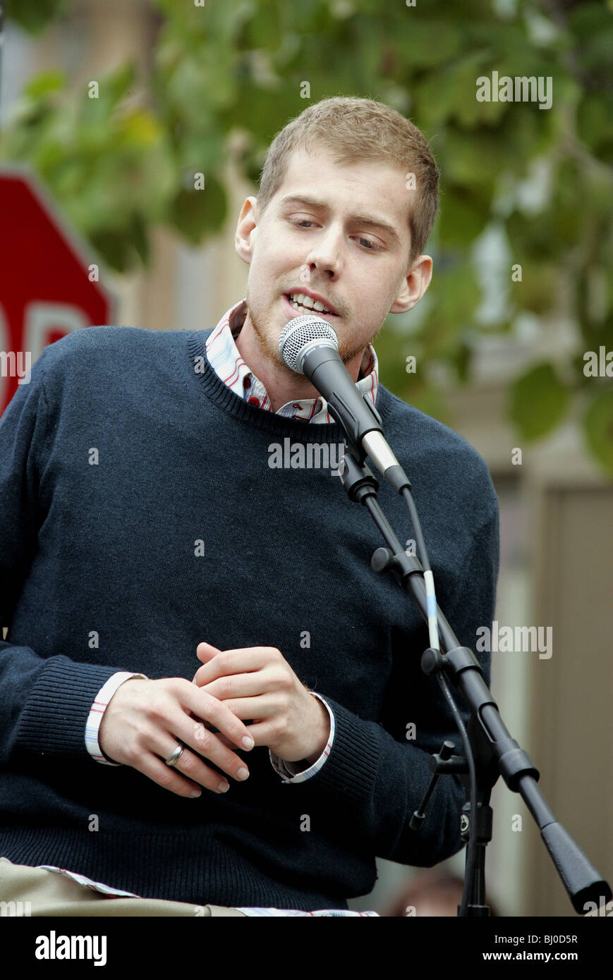 ANDREW MCMAHON SÄNGER JACKS MANNEQUIN GROVE LOS ANGELES USA 25.03.2006 Stockfoto