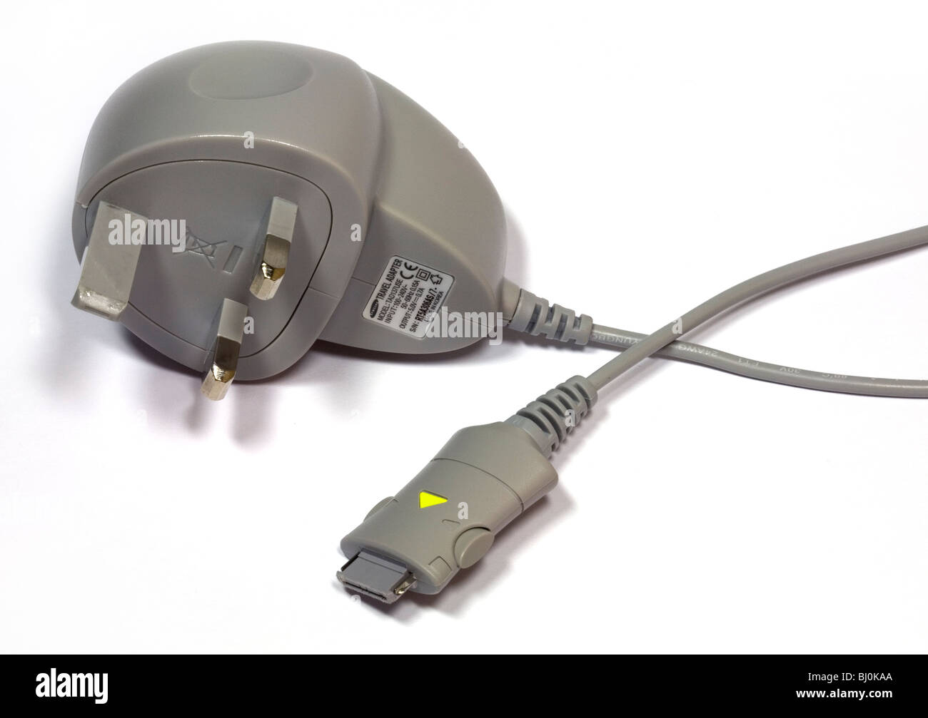 Handy-Ladegerät Stecker und Kabel Stockfoto