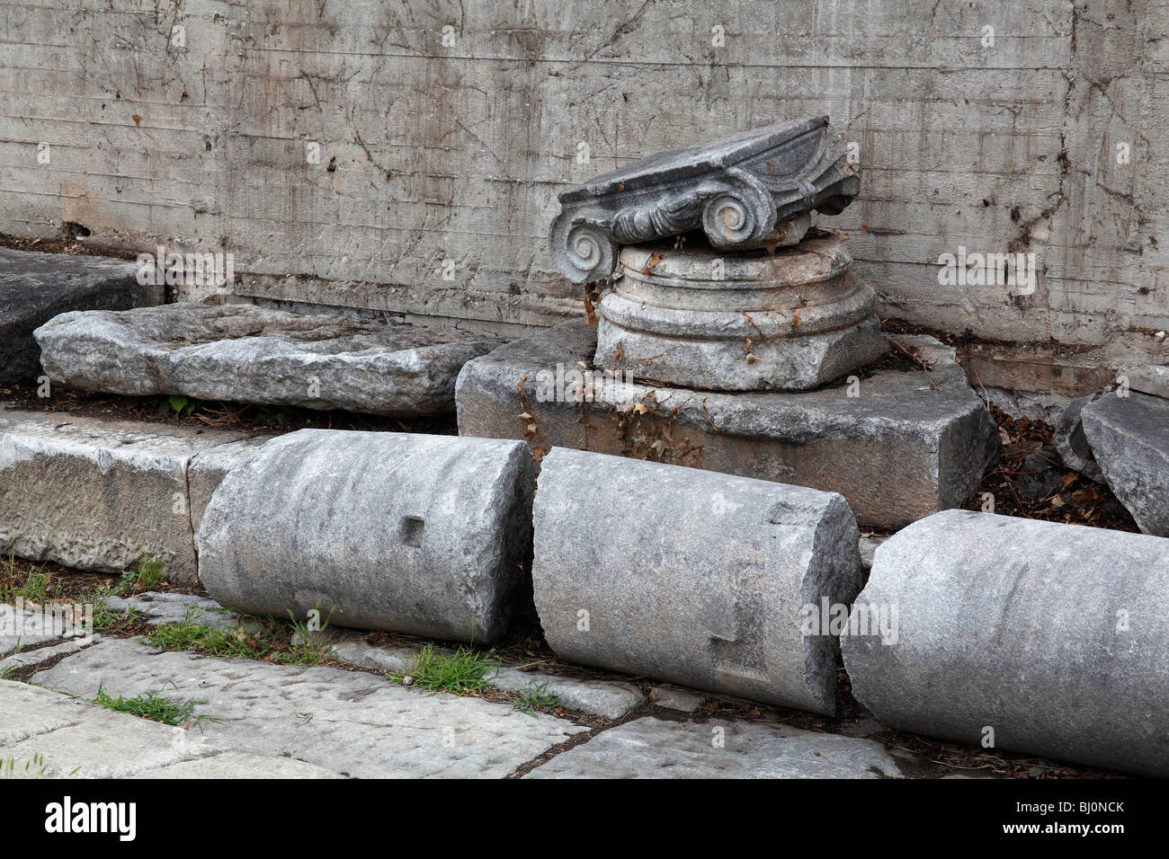 Antike Philippi, Ostmakedonien, Nordgriechenland, Sept. 2009 Stockfoto