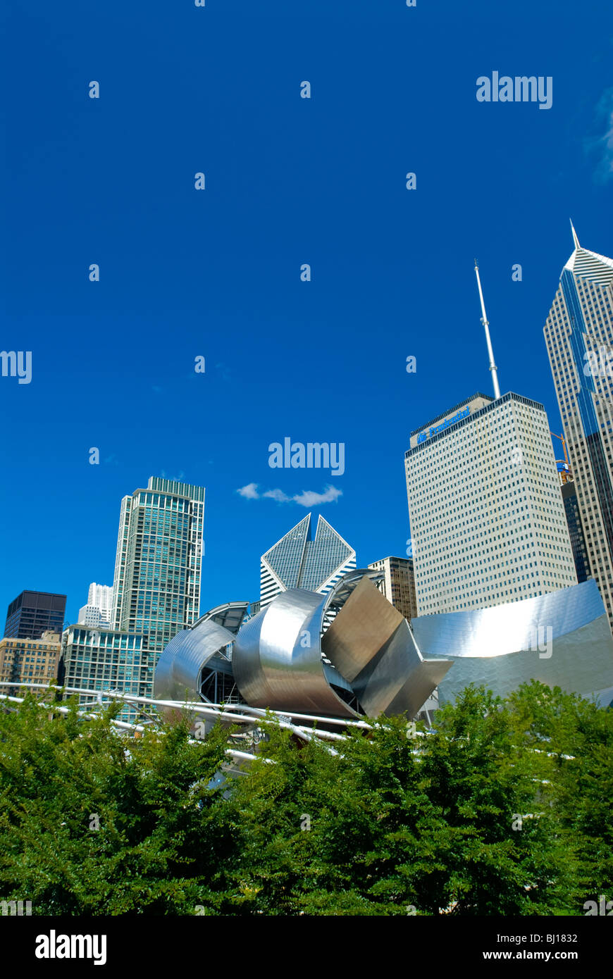 Jay pritzker Pavilion Concert Hall, Chicago, Illinois. Architekt Frank Gehry Stockfoto