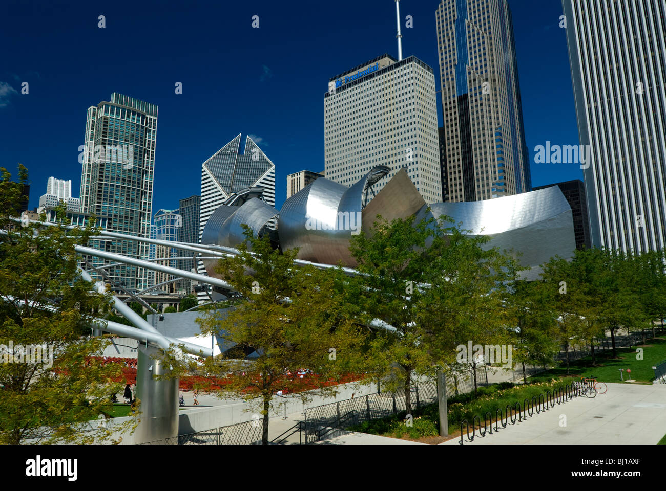 Jay pritzker Pavilion Concert Hall, Chicago, Illinois. Architekt Frank Gehry Stockfoto