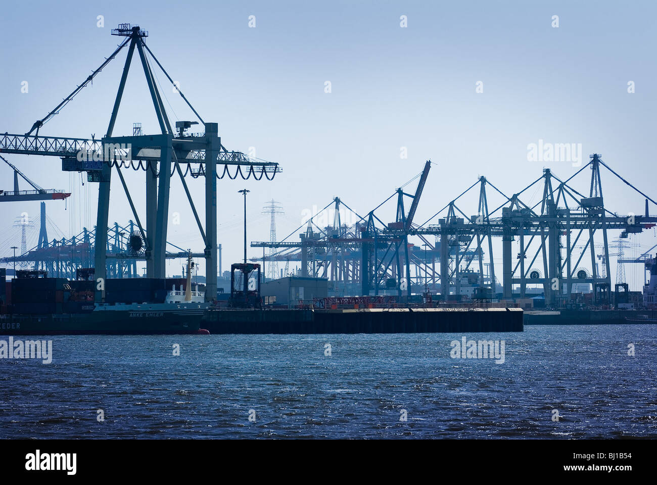 Der Hafen in Hamburg, Deutschland Stockfoto