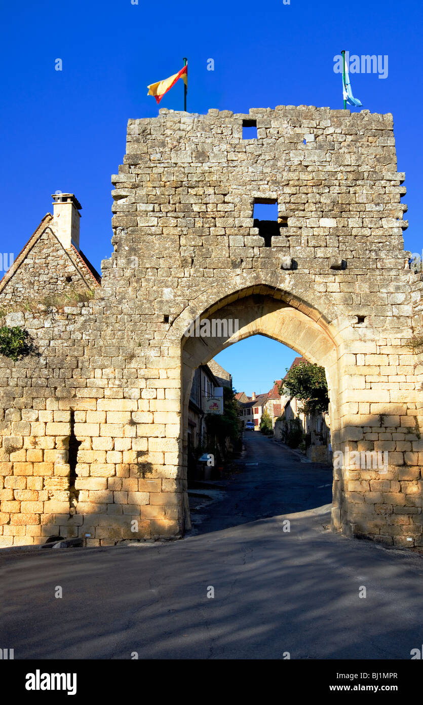Domme, Dordogne, Süd-West-Frankreich, Europa Stockfoto