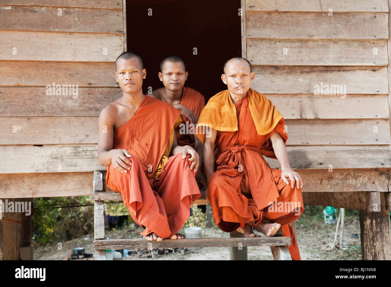 Buddhistische Mönche in Kambodscha Stockfoto