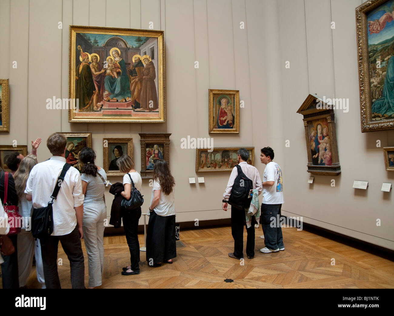 Menschen in den Louvre, Paris, Frankreich Stockfoto