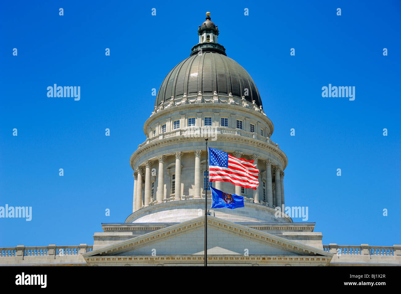 Die Kuppel der Utah State Capitol in Salt Lake City, Utah, Vereinigte Staaten von Amerika Stockfoto