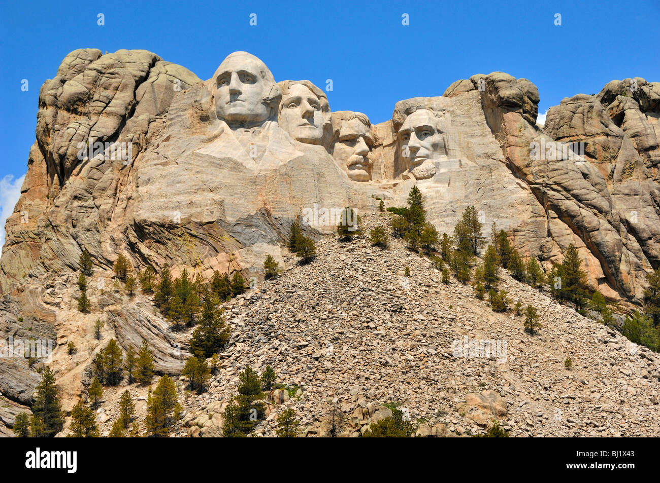 Vier Präsidenten am Mount Rushmore National Monument in der Nähe von Rapid City, South Dakota, USA Stockfoto