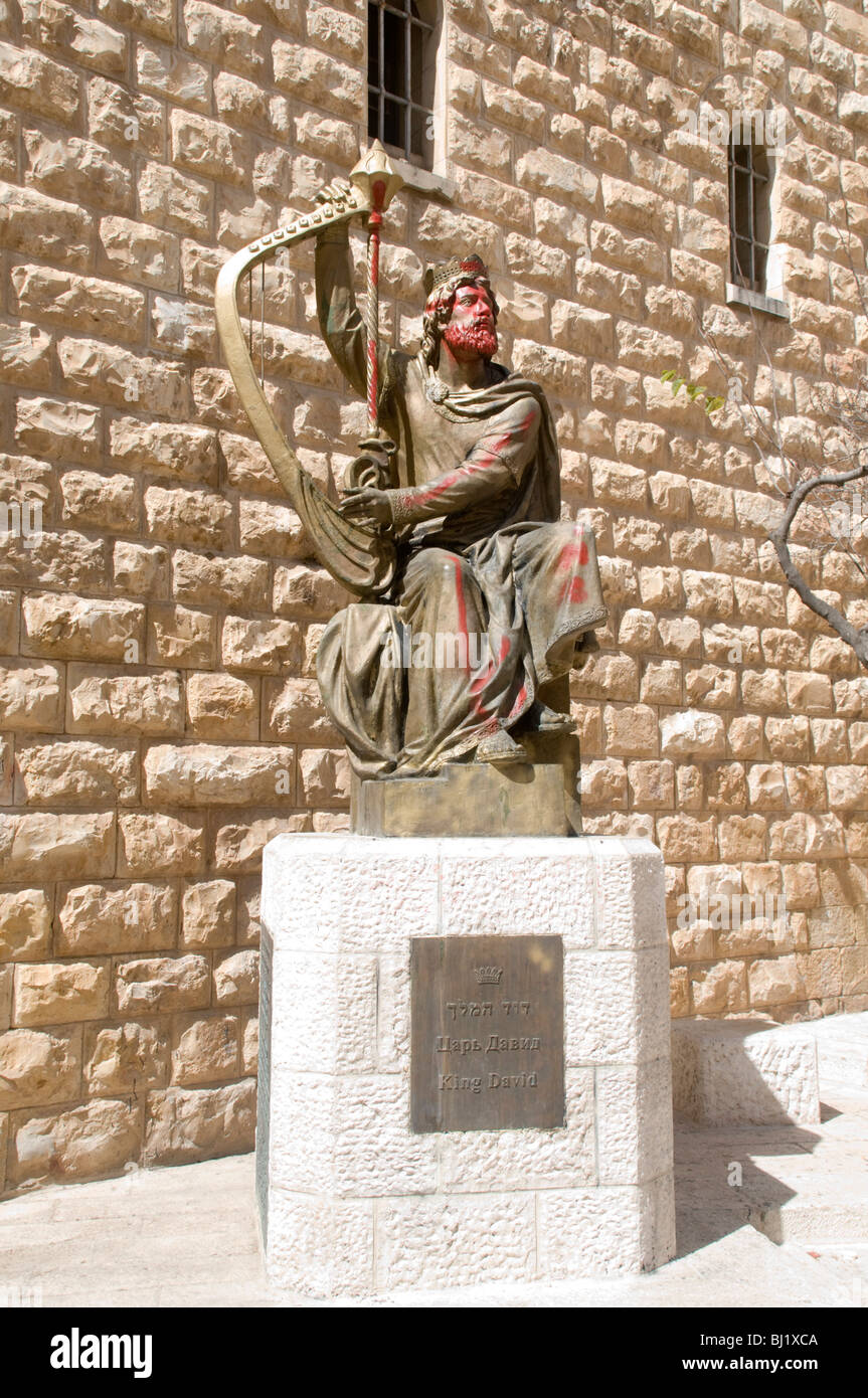 Israel, Jerusalem, Mount Zion, König David-Skulptur von Alexander Dyomin Stockfoto