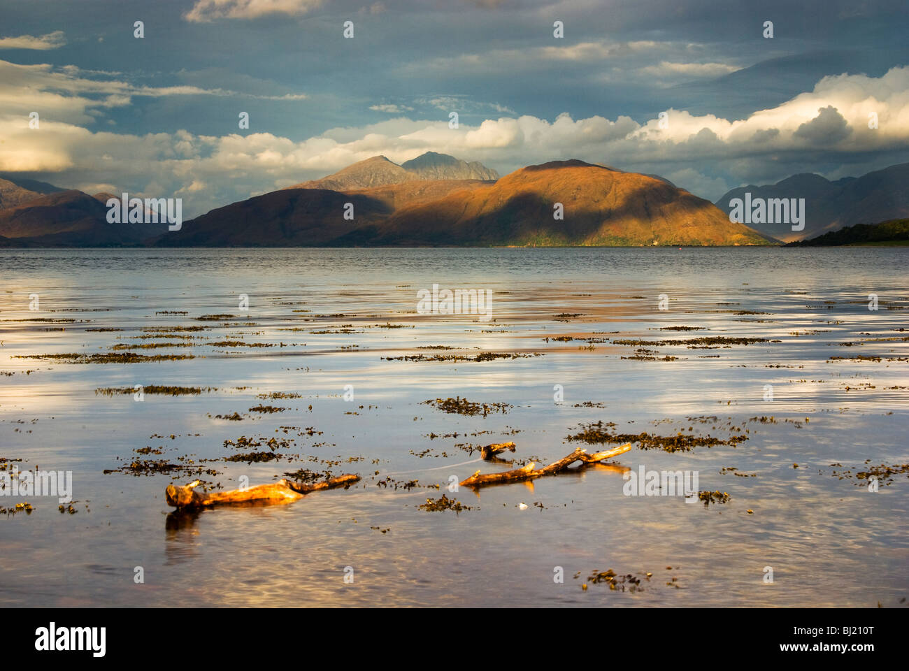 Blick auf Loch Linnhe in Richtung Garbh Bheinn, Schottland Stockfoto