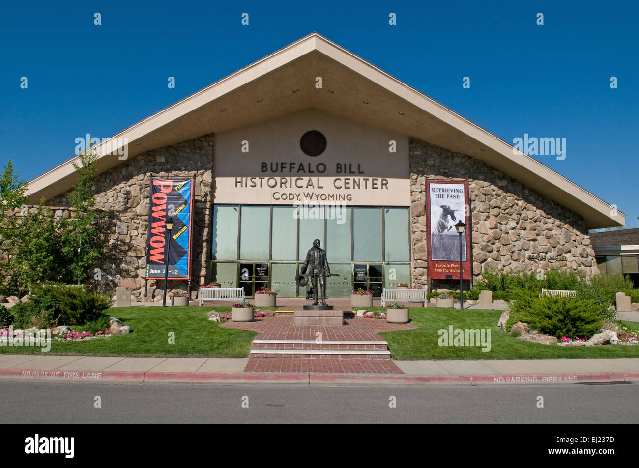 Eingang zum the Buffalo Bill Historical Center in Cody, Wyoming. Stockfoto