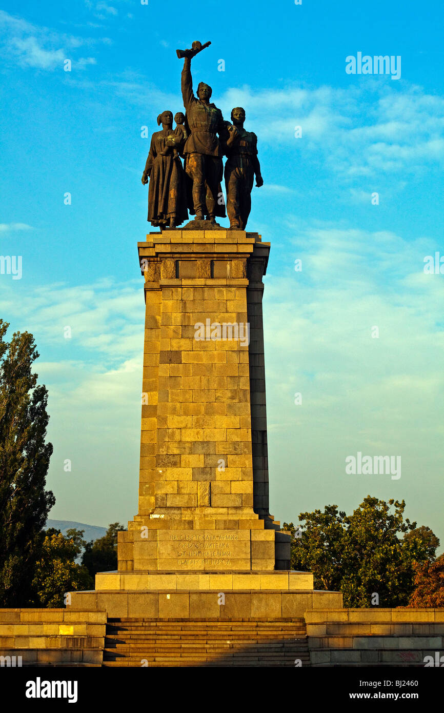 Die sowjetische Armee Denkmal im Zentrum von Sofia in Bulgarien Stockfoto
