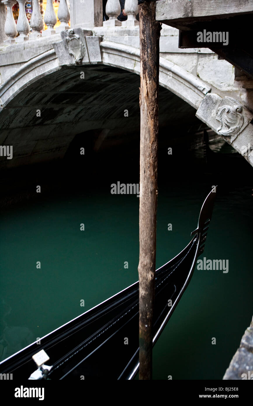 Einen Ausschnitt aus einer Gondel in Venedig Stockfoto