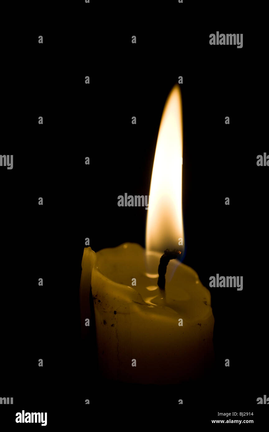 brennende Kerze Stockfoto