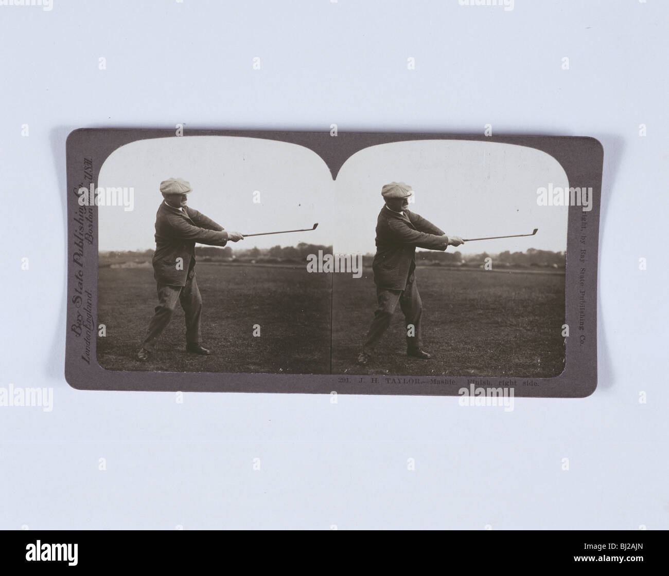 Stereoskopische Karte von JH Taylor spielen einen Schuß, c 1920. Artist: Unbekannt Stockfoto Stereoskopische Karte von JH Taylor spielen einen Schuß, c 1920. Artist: Unbekannt Stockfoto