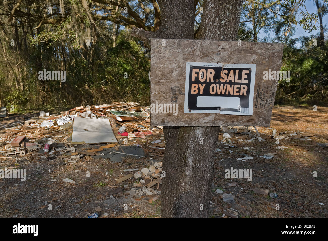 Ruinen von einer abgerissenen nach Hause High Springs Florida Stockfoto