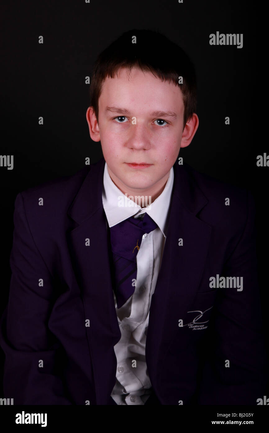 Porträt von einem 14-jährigen Schüler. Stockfoto