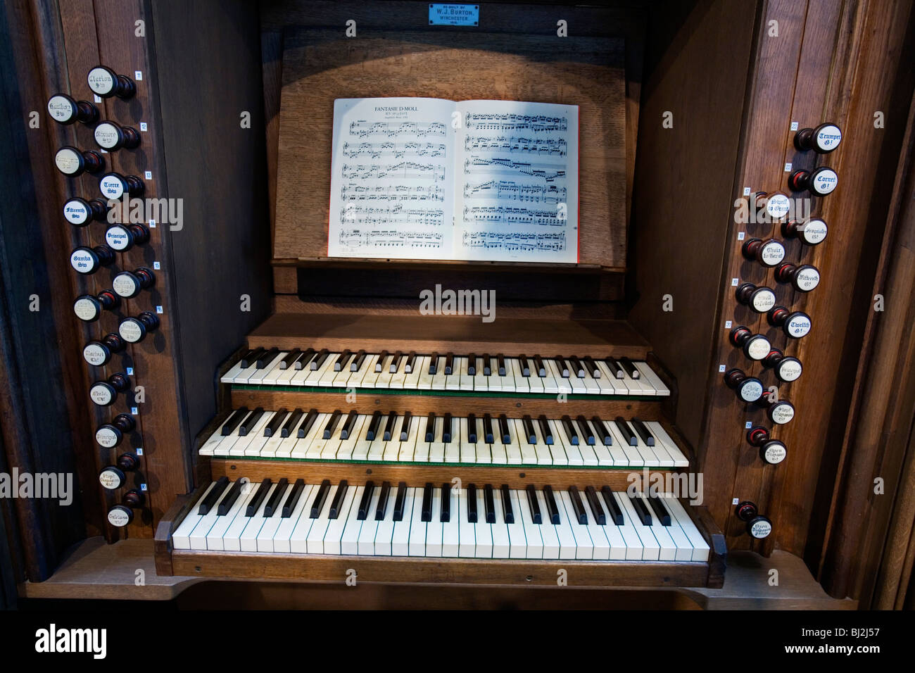 Orgel-Tastatur-Berlin-Deutschland Stockfoto