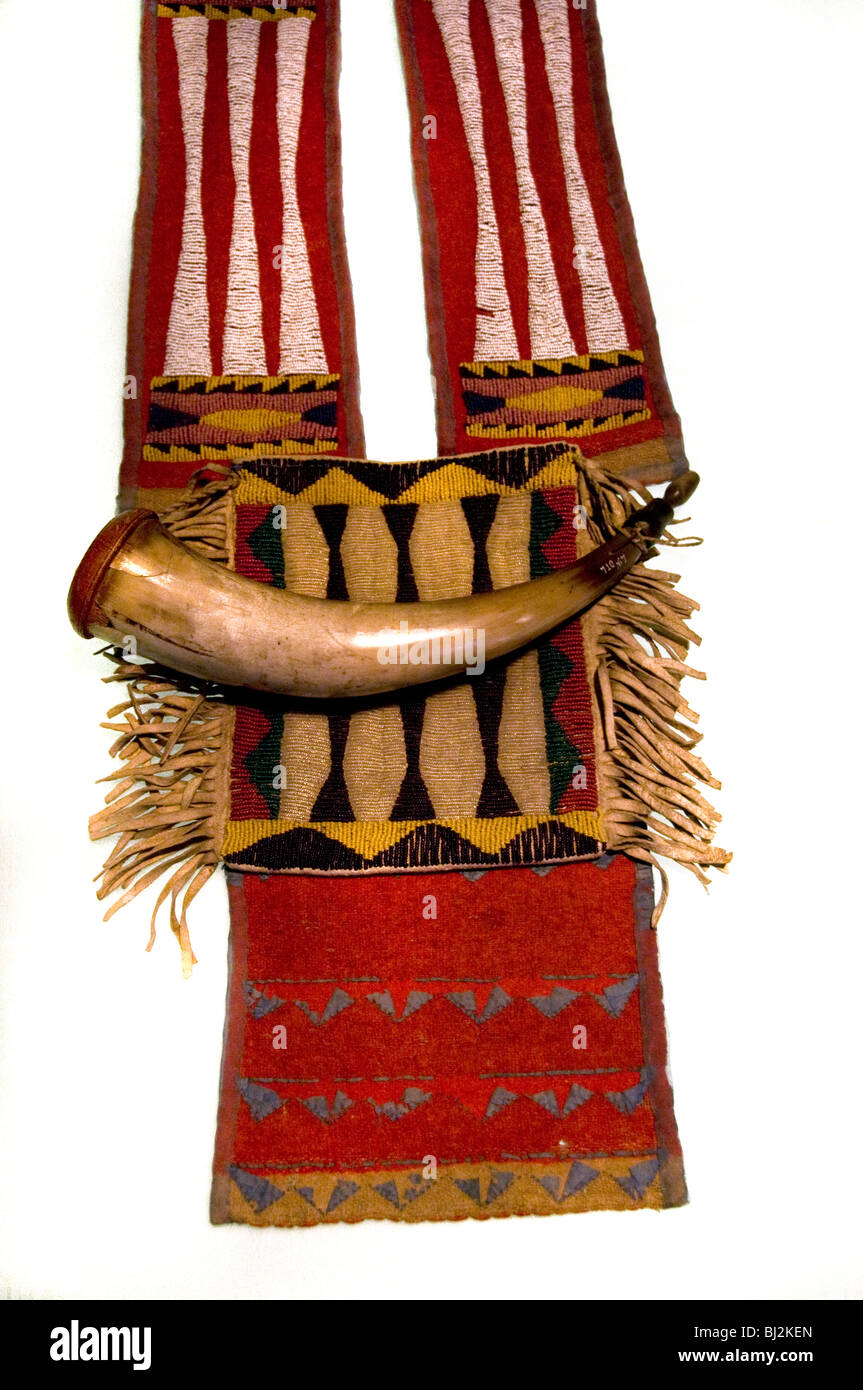 Pulver-Tasche North West Coast America Indian Indianer Stockfoto