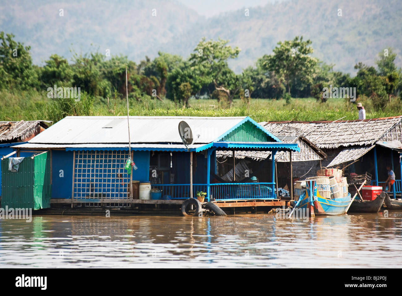 Leben am Fluss in Kambodscha Südost-Asien Stockfoto