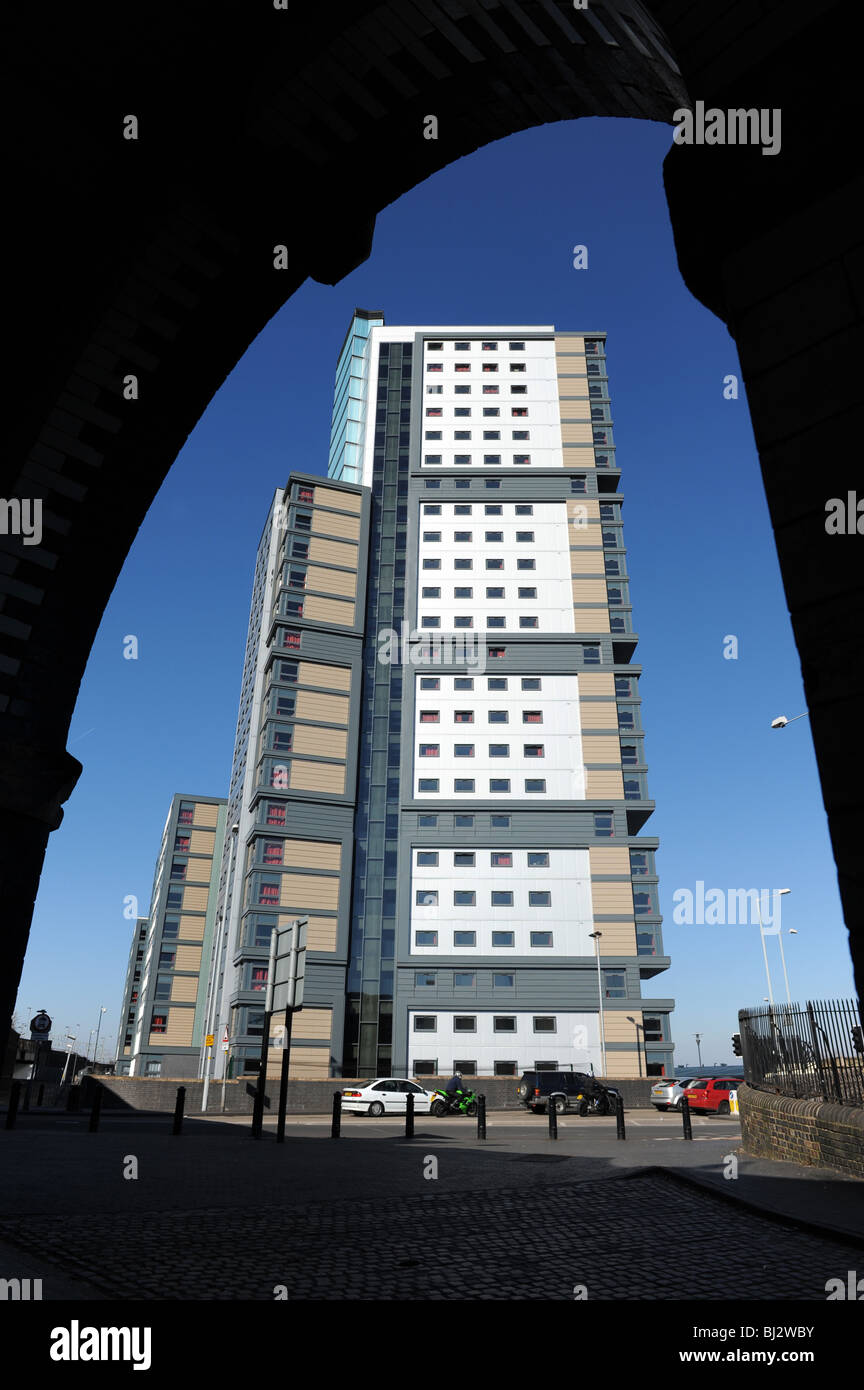 Moderne Architektur mit modularer Bauweise Victoria Hall "Studentendorf" in Wolverhampton England Uk Stockfoto