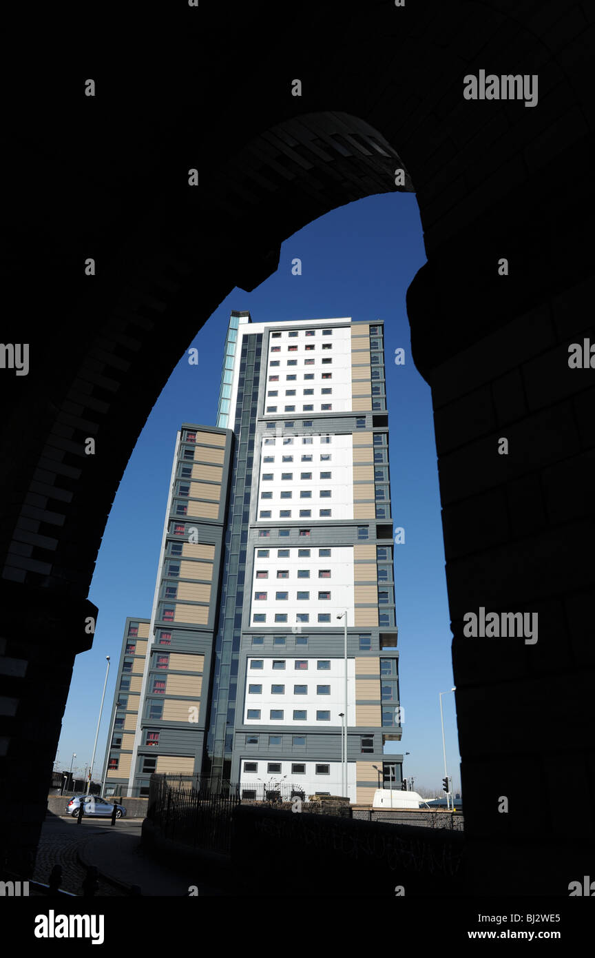 Moderne Architektur mit modularer Bauweise Victoria Hall "Studentendorf" in Wolverhampton England Uk Stockfoto