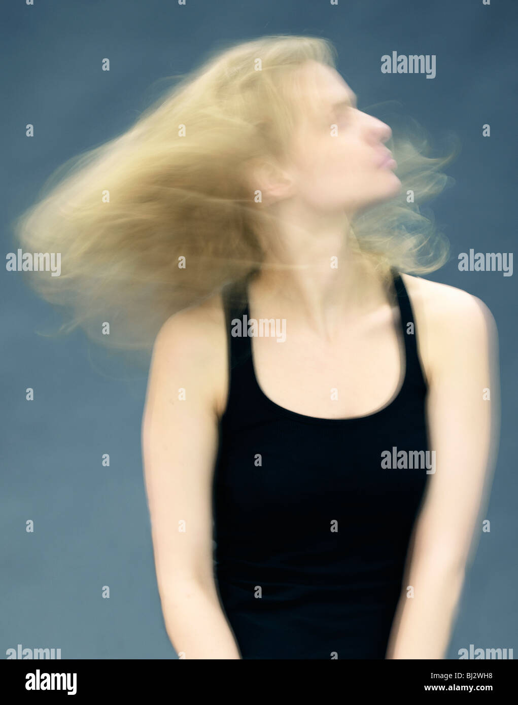 Porträt einer Frau im studio Stockfoto