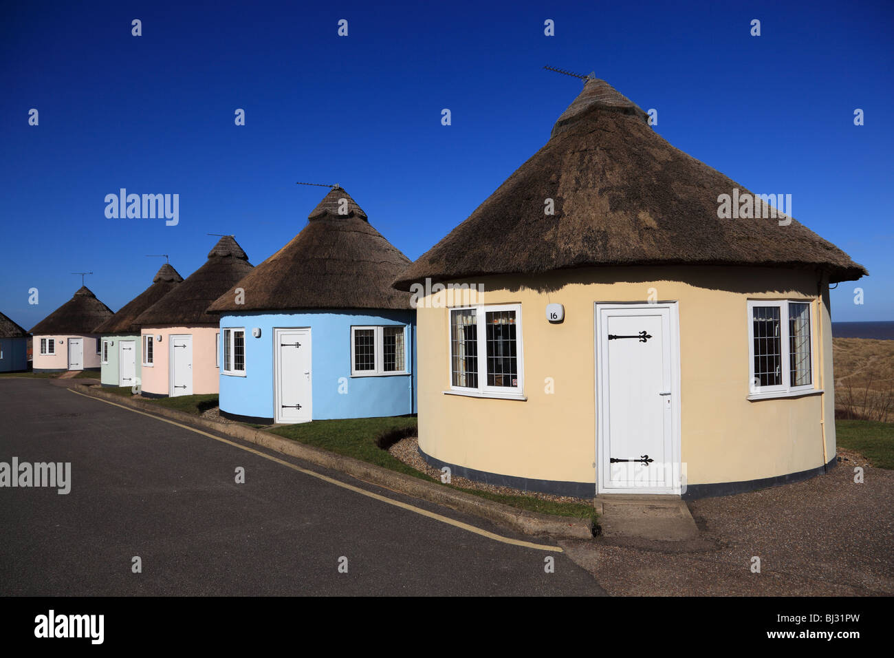 Runde Holiday Cottages Winterton Norfolk Stockfoto