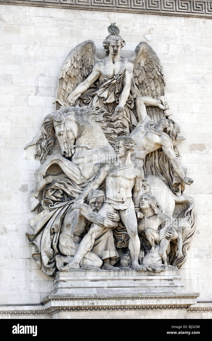 Der Arc de Triomphe de l'Étoile, Paris, Frankreich Stockfoto